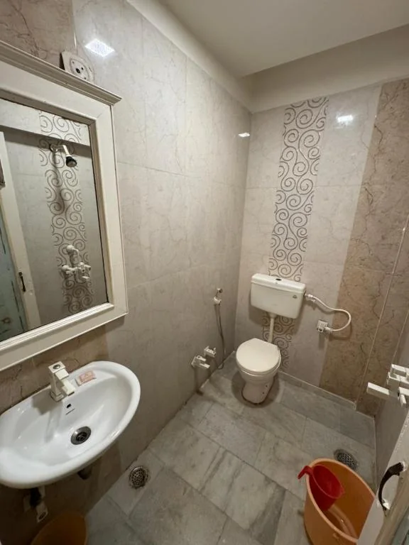 Bathroom with hot water